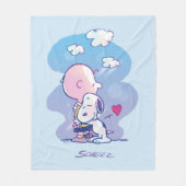 Couverture Polaire Confort et sécurité | Charlie & Snoopy Hug (Devant)