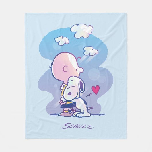 Couverture Polaire Confort et sécurité | Charlie & Snoopy Hug (Devant)