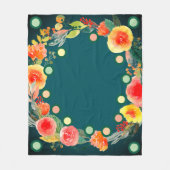 Couverture Polaire Confort fleuri charmant forme ronde impression de (Devant)