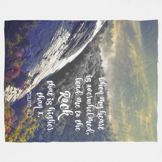 Couverture Polaire Conforting Psaumes Écriture : Mène-moi au Rocher (Devant (Horizontal))