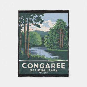 Couverture Polaire Congaree National Park Camping randonnée vintage H