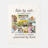 Couverture Polaire Connecté par Heart White 8 Family Photo Collage (Devant)