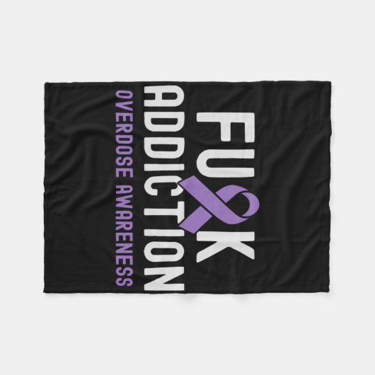 Couverture Polaire Conscience de la surdose du ruban pourpre Fck (Devant (Horizontal))