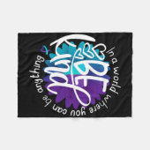 Couverture Polaire Conscience Fleur de Marguerite Prévention du Suici (Devant (Horizontal))