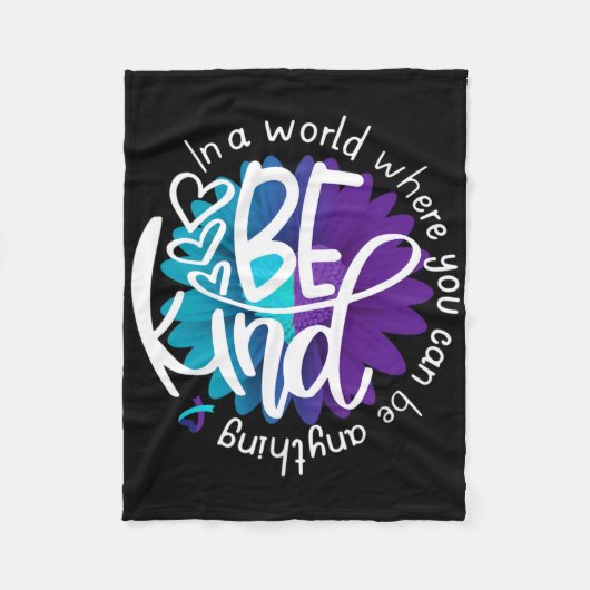 Couverture Polaire Conscience Fleur de Marguerite Prévention du Suici (Devant)