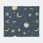 Couverture Polaire Constellation céleste - Nuit étoilée (3) (Devant (Horizontal))
