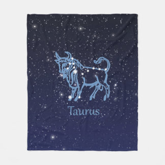 Couverture Polaire Constellation du Taureau et signe du zodiaque avec