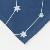 Couverture Polaire Constellations blanches sans couture sur fond bleu (Coin)