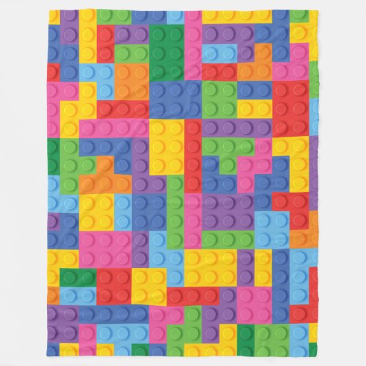 Couverture Polaire Construction Building Blocks Toy Pattern 2 (Devant)