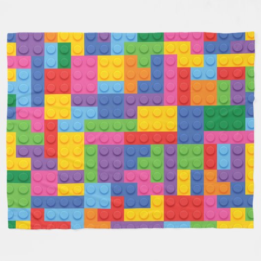 Couverture Polaire Construction Building Blocks Toy Pattern 2 (Devant (Horizontal))