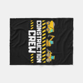 Couverture Polaire Construction Crew Worker Excavator Boys Girls Kids (Devant (Horizontal))