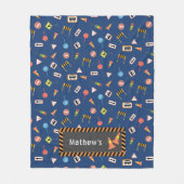 Couverture Polaire Construction et signalisation routière Bleu. Couve (Devant)