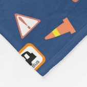 Couverture Polaire Construction et signalisation routière Bleu. Couve (Coin)