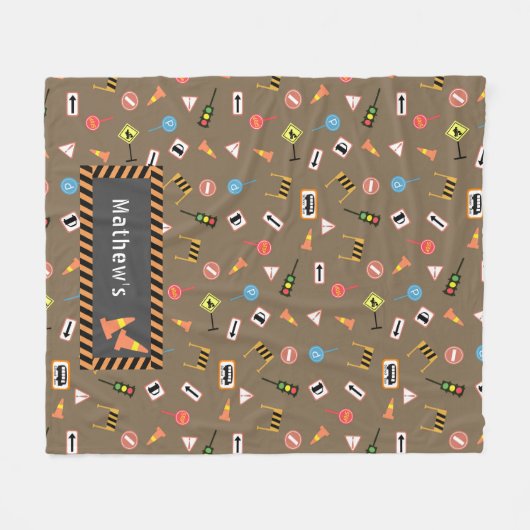 Couverture Polaire Construction et signalisation routière Brown. Couv (Devant (Horizontal))