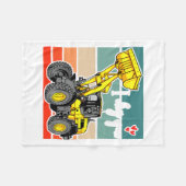Couverture Polaire Construction Vehicles Valentines Hearts Excavator (Devant (Horizontal))