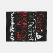 Couverture Polaire Consultant d'affaires Xmas Job Cute Noël (Devant (Horizontal))