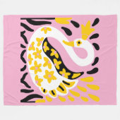 Couverture Polaire Conte fée de style russe Swan royal couronné (Devant (Horizontal))