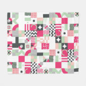 Couverture Polaire Contemporary geometric mosaic seamless pattern wit (Devant (Horizontal))