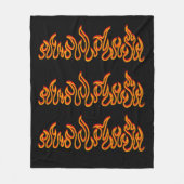 Couverture Polaire Contour de flammes de feu (Devant)