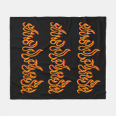 Couverture Polaire Contour de flammes de feu (Devant (Horizontal))