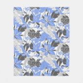 Couverture Polaire Contour Hawaii Tropical Lily et Protea Floral (Devant)
