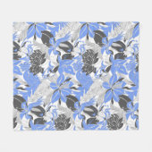 Couverture Polaire Contour Hawaii Tropical Lily et Protea Floral (Devant (Horizontal))