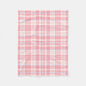 Couverture Polaire Contrôle bleu blanc rose Girly du plaid | (Devant)