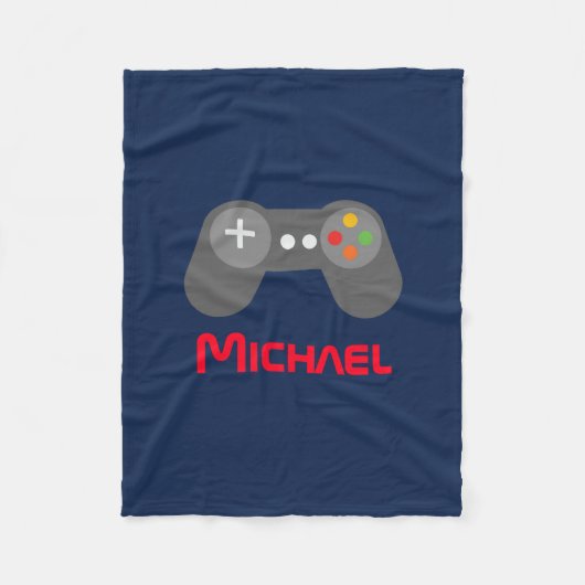 Couverture Polaire Contrôleur de jeu vidéo bleu (Devant)