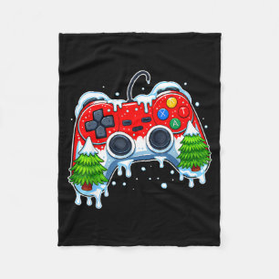 Couverture Polaire Contrôleur de jeu vidéo chapeau de Noël Santa Game