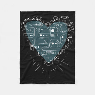 Couverture Polaire Contrôleur De Jeu Vidéo Coeur T Chemise Pour Les J