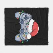 Couverture Polaire Contrôleur de jeu vidéo Noël Santa Hat Gamer (Devant (Horizontal))