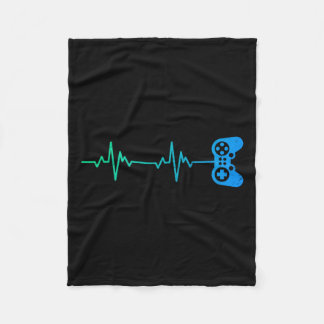 Couverture Polaire Contrôleur De Jeux Vidéo Cool Heartbeat Pour Nerdy