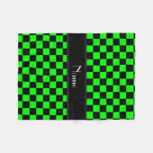 Couverture Polaire Contrôleurs verts noirs et au néon nommés (Devant (Horizontal))