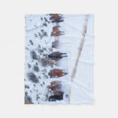 Couverture Polaire Convoi de chevaux Cowboy | Ranch Hideout, Shell, W (Devant)