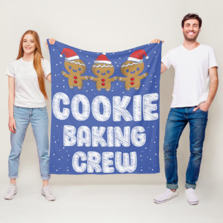 Couverture Polaire Cookie Baking Crew Chemise de Noël Famille Gingerb