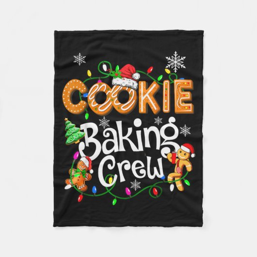 Couverture Polaire Cookie Baking Crew Cooking Lover Santa Xmas Ginger (Devant)