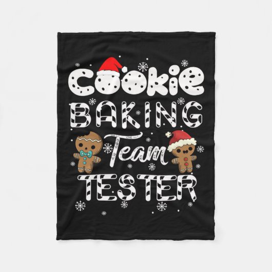 Couverture Polaire Cookie Baking Team Tester Gingpain Noël (Devant)