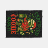 Couverture Polaire Cookie Bandit Certifié, Funny Christmas Lights Ra (Devant (Horizontal))