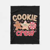 Couverture Polaire Cookie Crew Gingerpain de Noël Squad Famille Bak (Devant)