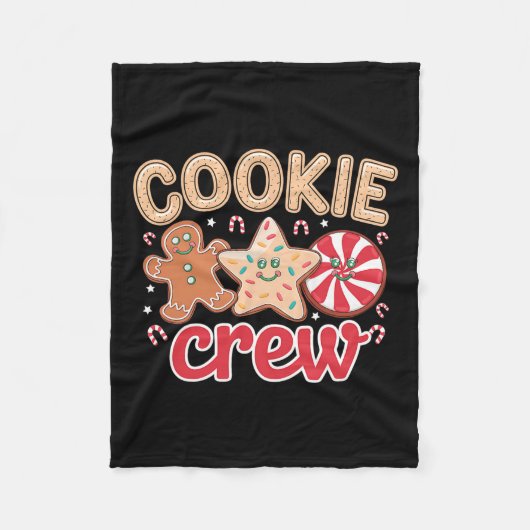 Couverture Polaire Cookie Crew Gingerpain de Noël Squad Famille Bak (Devant)