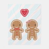 Couverture Polaire Cookie Cute Gingerbread Couple (Devant)