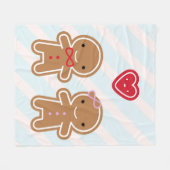 Couverture Polaire Cookie Cute Gingerbread Couple (Devant (Horizontal))