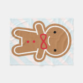 Couverture Polaire Cookie Cute Gingerbread Homme (Devant (Horizontal))