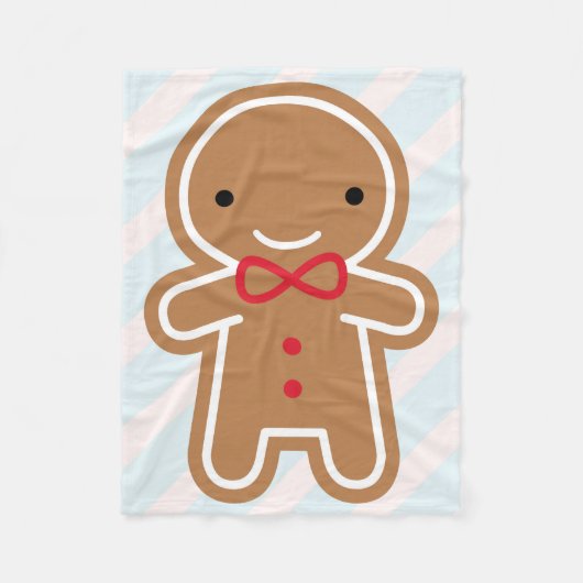 Couverture Polaire Cookie Cute Gingerbread Homme (Devant)