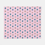 Couverture Polaire Cookie Monster and Cookies Pink Pattern (Devant (Horizontal))