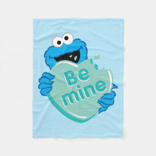 Couverture Polaire Cookie Monster "Be Mine" Candy Saint-Valentin