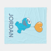 Couverture Polaire Cookie Monster Heart Balloon (Devant (Horizontal))