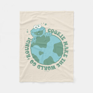 Couverture Polaire Cookie Monster Les cookies font tourner le monde