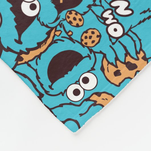 Couverture Polaire Cookie Monster | Nom Nom Nom Nom Motif (Coin)