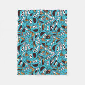 Couverture Polaire Cookie Monster | Nom Nom Nom Nom Motif (Devant)